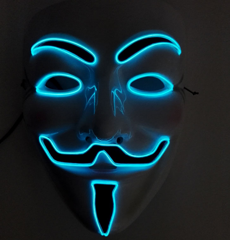 Masque Festival LED Nouveau Guy Fawkes -  - 5