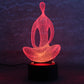 Lampe Illusion 3D Yoga 7 Couleurs LED pour Méditation et Décoration Chambre -  - 2