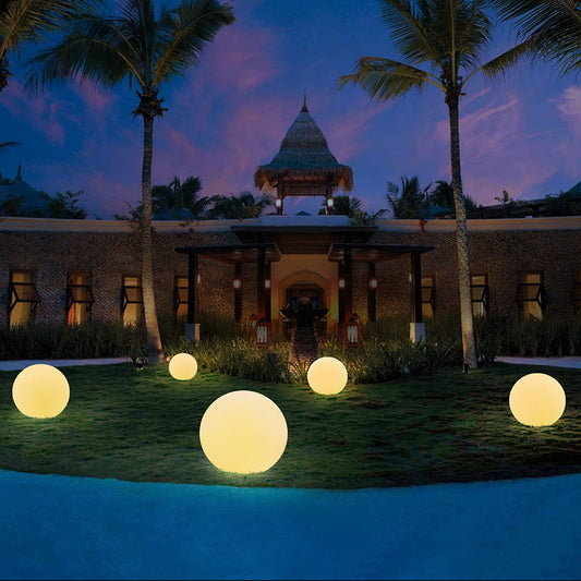 Boules Lumineuses LED Colorées Étanches - Décoration pour Jardin, Sol et Piscine -  - 1