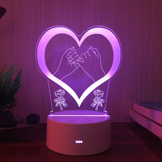 Lampe de Nuit Romantique à LED avec Télécommande -  - 1