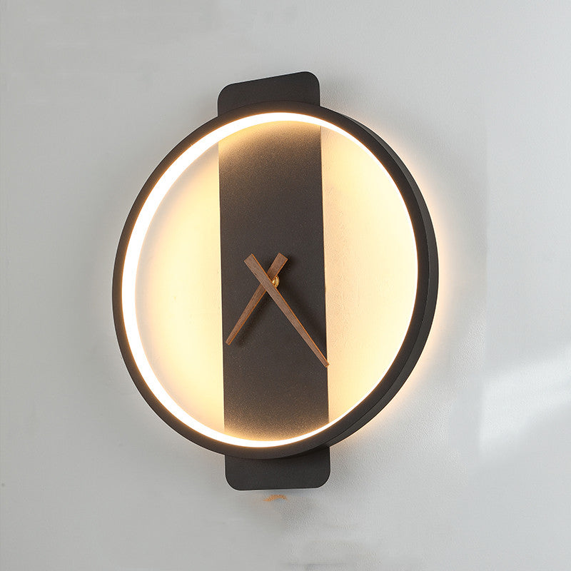 Horloge Murale LED Nordique - Lampe de Chevet Design et Fonctionnelle -  - 3