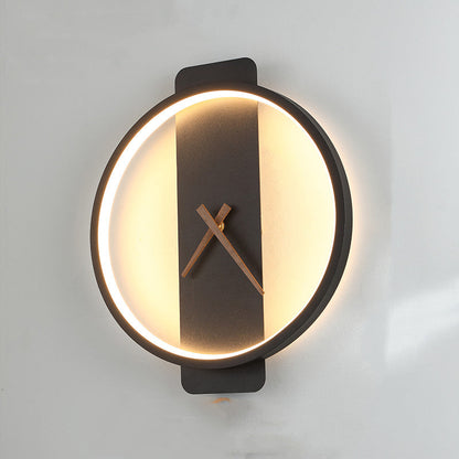 Horloge Murale LED Nordique - Lampe de Chevet Design et Fonctionnelle -  - 3
