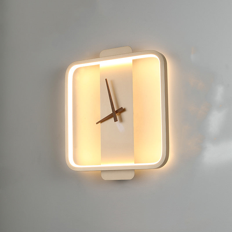 Horloge Murale LED Nordique - Lampe de Chevet Design et Fonctionnelle -  - 2