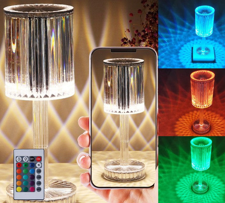 Lampe de Table Romantique en Cristal - Éclairage LED Chaleureux -  - 12
