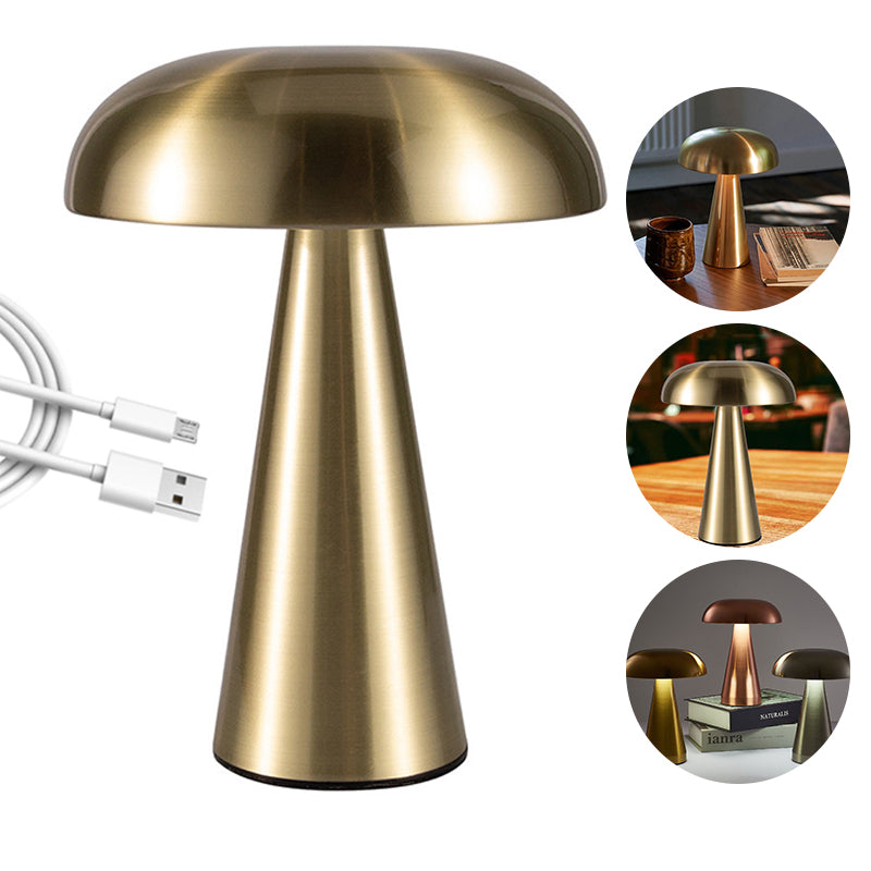 Lampe de Table Champignon LED – Tactile et Dimmable, Rechargeable -  - 2