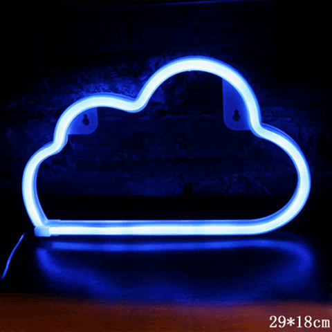 Néon LED chambre - nuage bleu