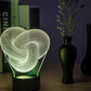 Lampe de Nuit 3D LED Abstraite Torsadée à Toucher -  - 4