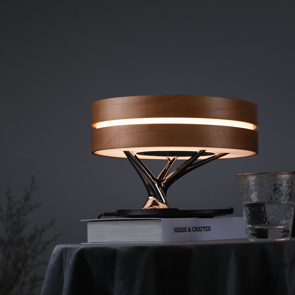 Lampe de Chevet Intelligente avec Enceinte Bluetooth et Chargeur Sans Fil – Éclairage LED -  - 1