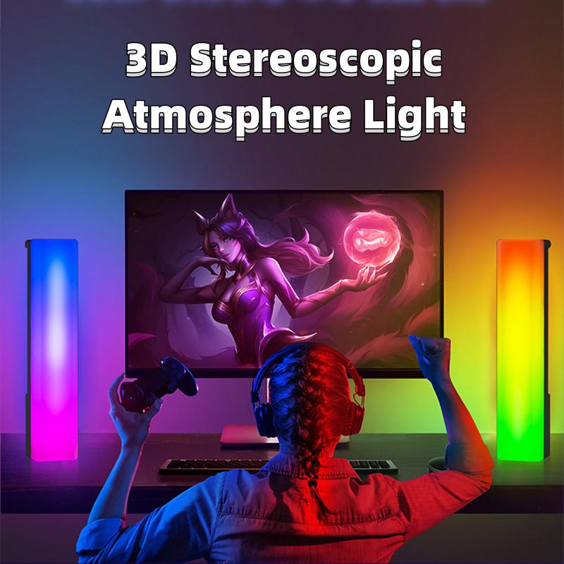 Lampe Rythme Musical RGB 3D - Décoration Lumineuse Activée par le Son -  - 1