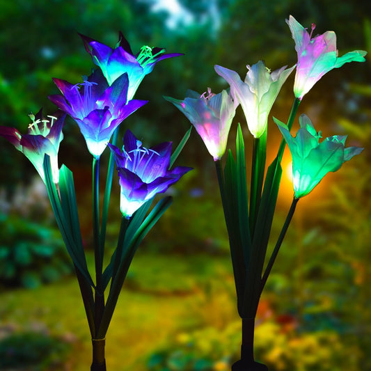 Fleurs lampes solaires de d'extérieur jardin -  - 1