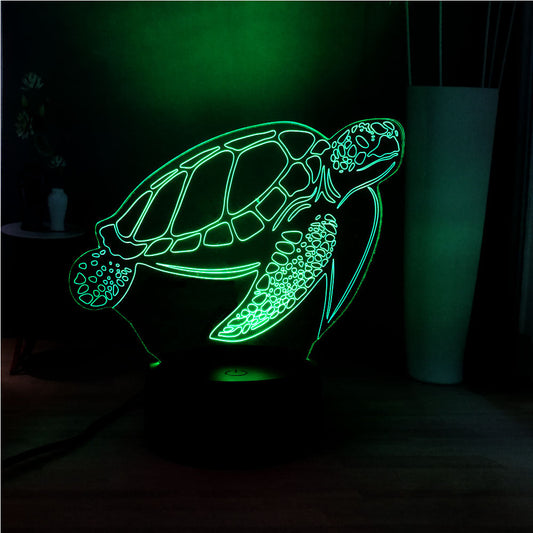 Lampe de Nuit Tortue en 3D à LED Touch -  - 1
