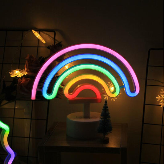 Lampe LED Créative Formes Variées – Arc-en-ciel, Cactus -  - 1