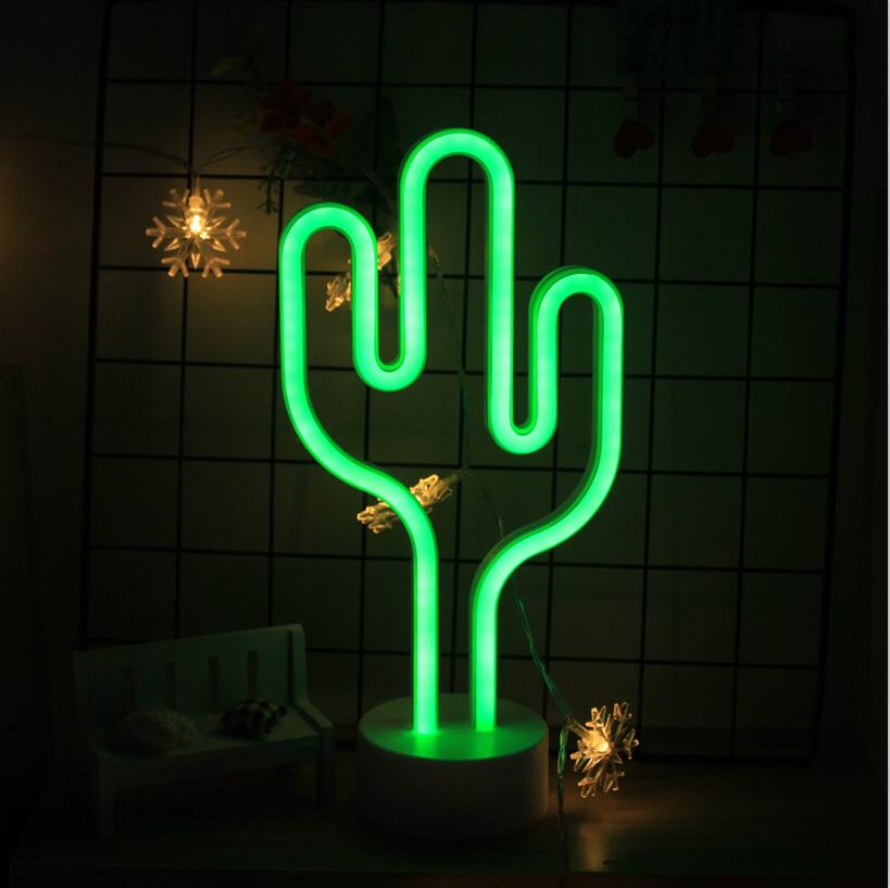 Lampe LED Créative Formes Variées – Arc-en-ciel, Cactus -  - 2