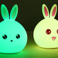 Lampe de Nuit Lapin Mignon en Silicone avec Capteur Tactile – Veilleuse LED Colorée -  - 2
