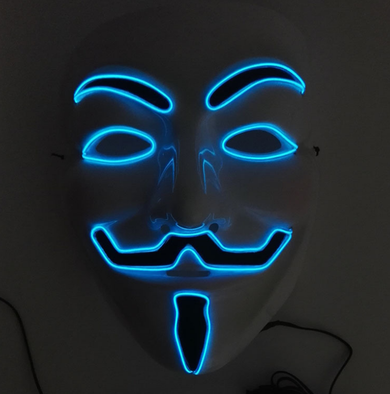 Masque Festival LED Nouveau Guy Fawkes -  - 8
