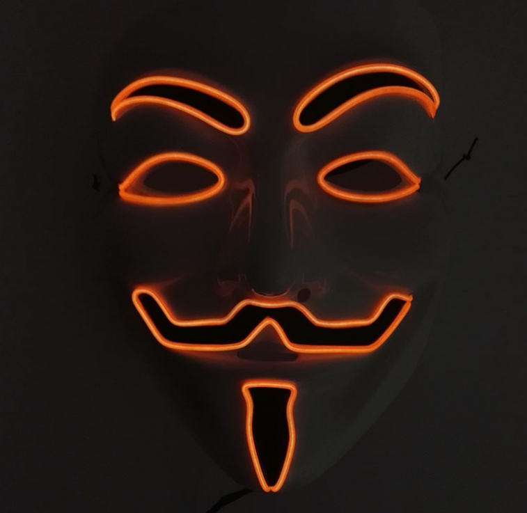 Masque Festival LED Nouveau Guy Fawkes -  - 9