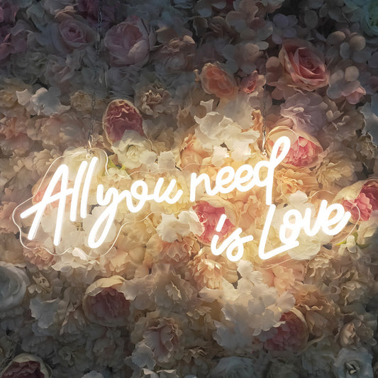 Néon "All You Need is Love" - Une Déclaration Intemporelle - NeonMagic✨