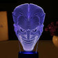 Lampe LED 3D USB Multicolore Tête de Joker -  - 3