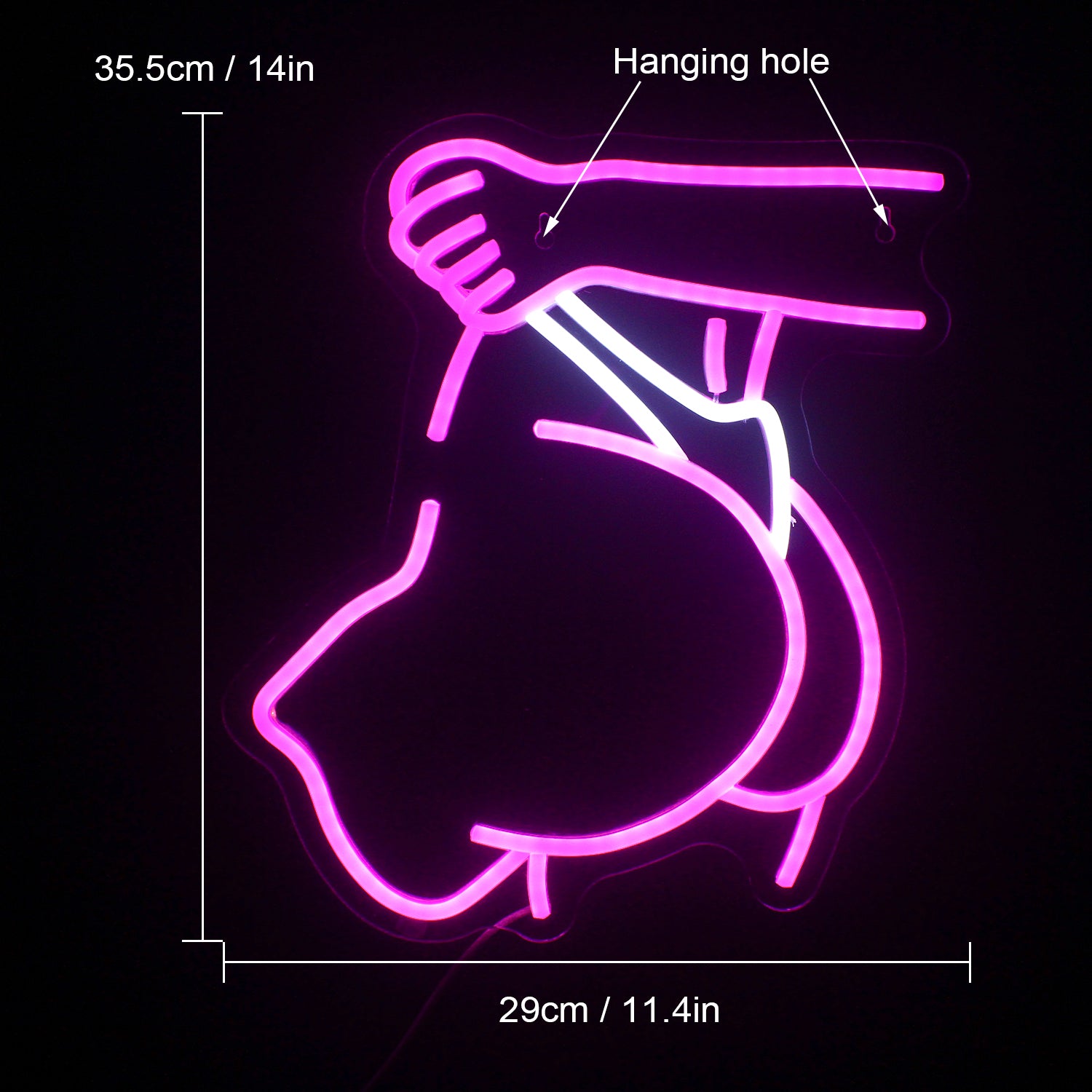 Néon Lumineux en Forme de Silhouette Sensuelle de Bar - Ajoutez une Ambiance Envoûtante - NeonMagic✨ néons sur mesure