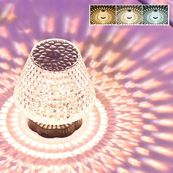 Lampe de Table Cristal Diamant avec Capteur Tactile -  - 5