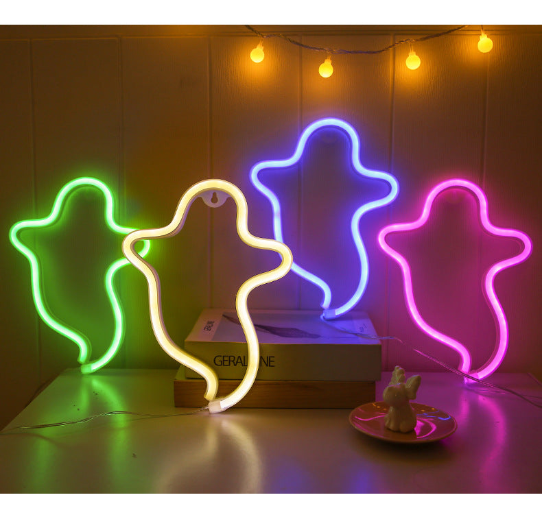 Néon LED Fantôme - Ajoutez une Touche de Magie à votre Décoration - NeonMagic✨ néons sur mesure