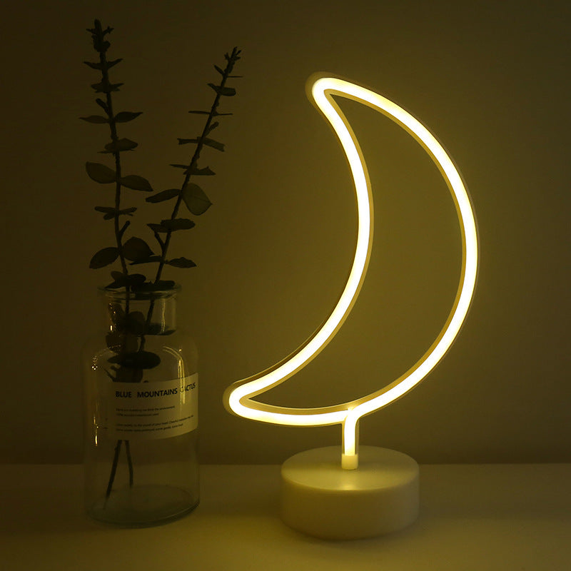 Néon USB "Lune" – Douceur Nocturne en Blanc - NeonMagic✨ néons sur mesure