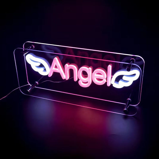 Néon "Angel" – Protection Angélique en Lumière - NeonMagic✨ néons sur mesure