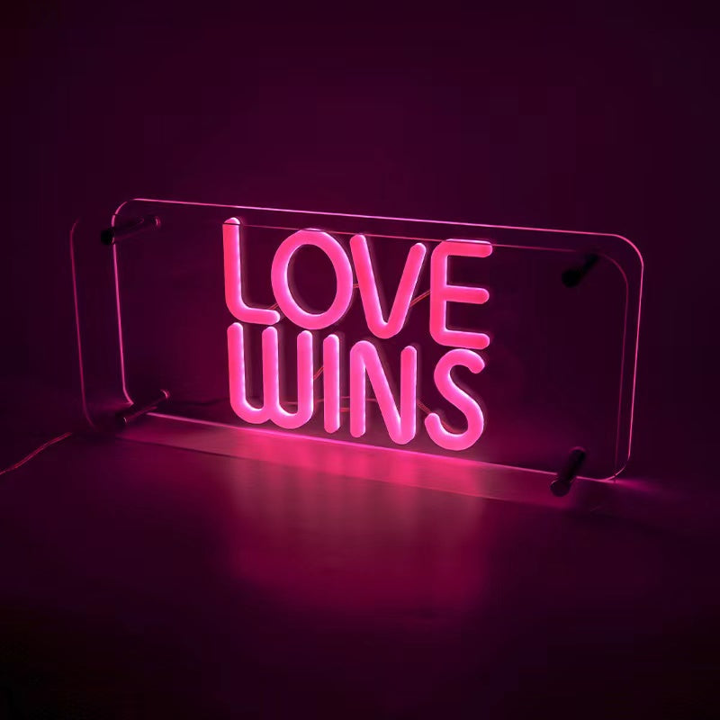 Néon "Love Wins" – Célébration Lumineuse de l'Amour - NeonMagic✨ néons sur mesure