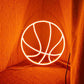 néon led balle de basketball orange