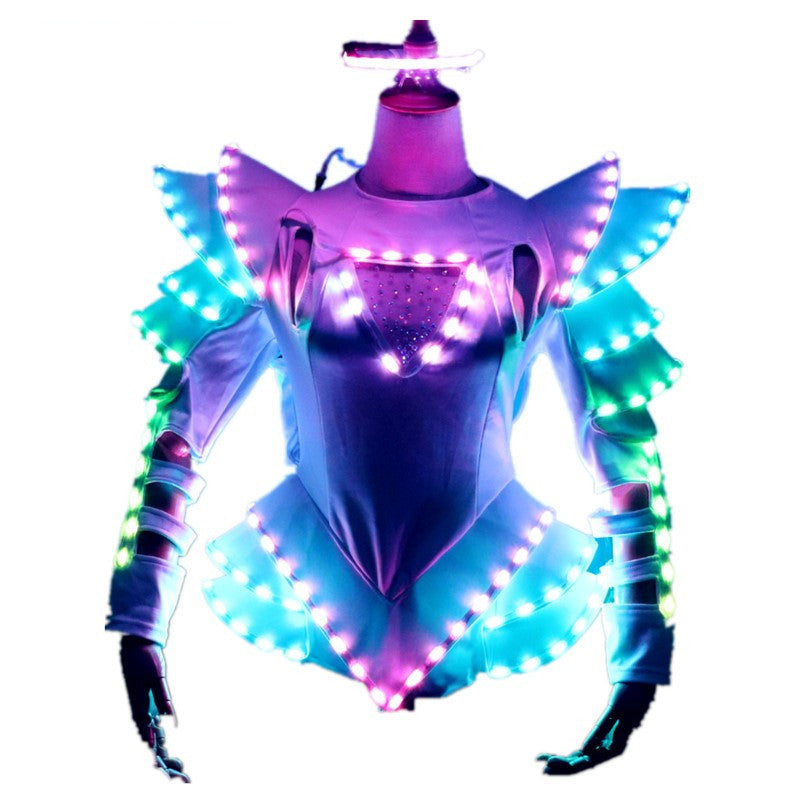 Robe à LED Multicolore Lumineuse, Costume Complet pour Spectacle -  - 3