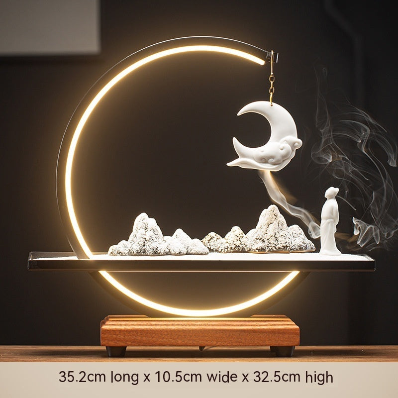 Lampe brûleur d'encens Zen LED en céramique – Déco originale -  - 2