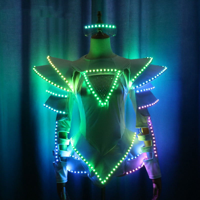 Robe à LED Multicolore Lumineuse, Costume Complet pour Spectacle -  - 5