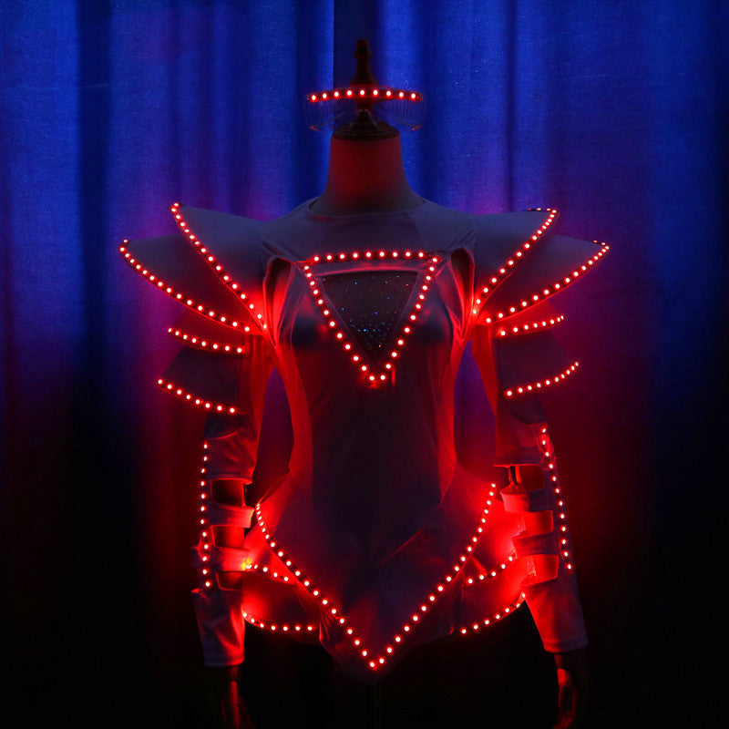 Robe à LED Multicolore Lumineuse, Costume Complet pour Spectacle -  - 4